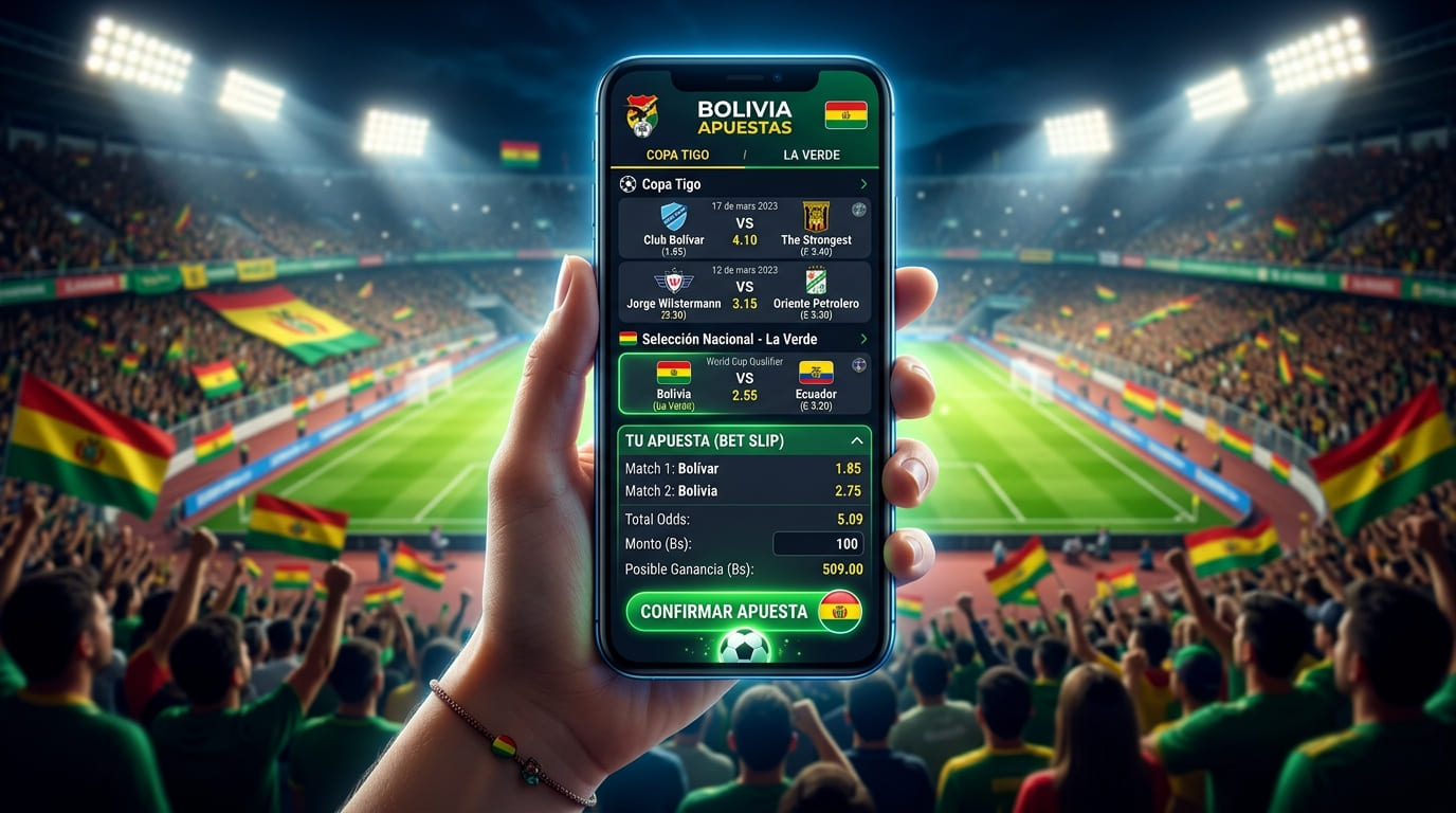 Cupón de fútbol boliviano con mercados de Copa Tigo listos para confirmar